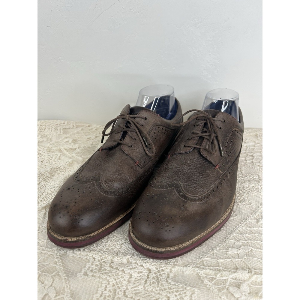 Ted Baker Brown Leather Oxfords Size 10 Men's Lace Up Size 43 Career Office Wear